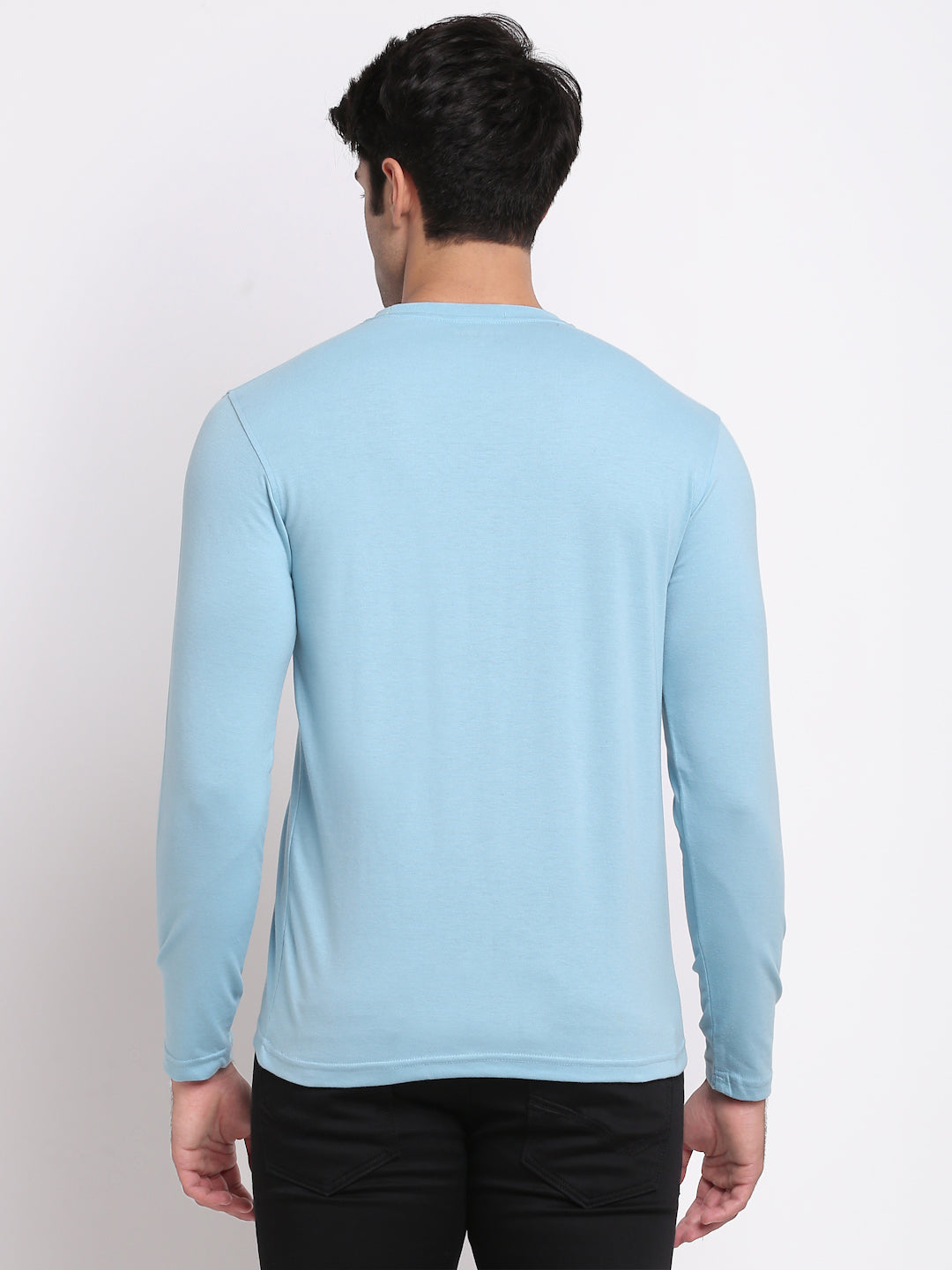 Cyan Round Neck T-Shirt