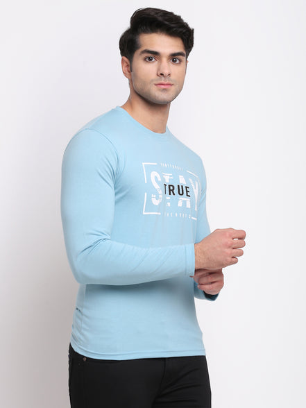 Cyan Round Neck T-Shirt