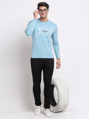 Cyan Round Neck T-Shirt