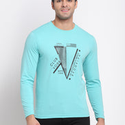 Turquoise Blue Round Neck T-Shirt