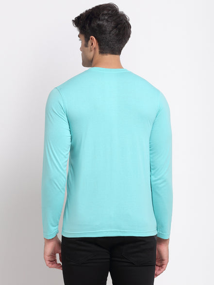 Turquoise Blue Round Neck T-Shirt