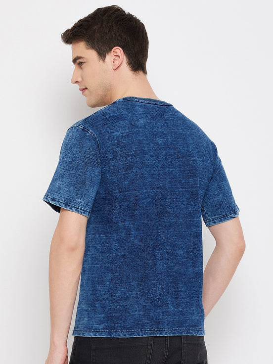 Indigo Blue Round Neck T-Shirt