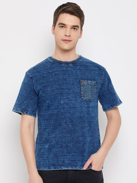 Indigo Blue Round Neck T-Shirt