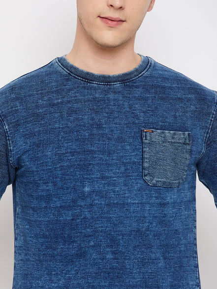 Indigo Blue Round Neck T-Shirt