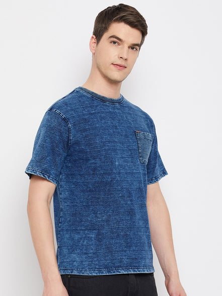 Indigo Blue Round Neck T-Shirt