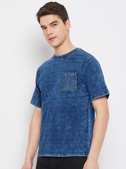 Indigo Blue Round Neck T-Shirt