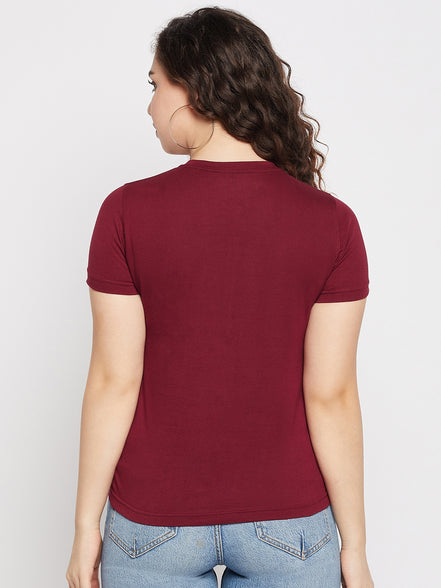 Maroon Round T-shirt
