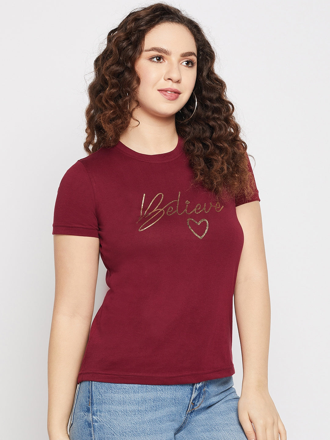 Maroon Round T-shirt
