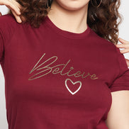 Maroon Round T-shirt