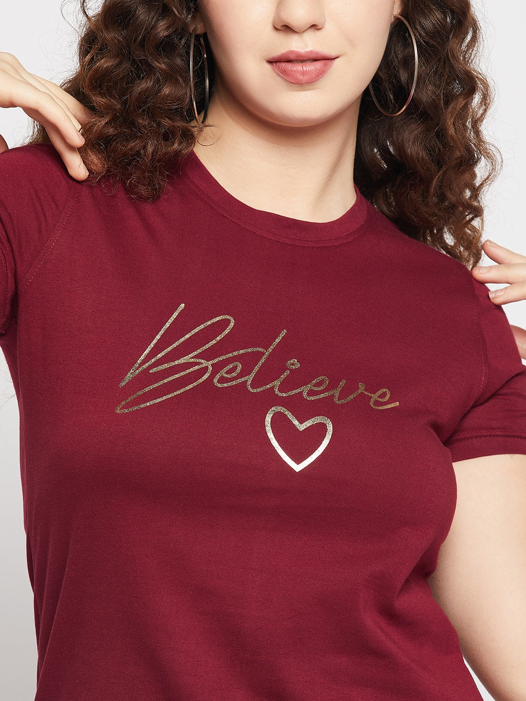 Maroon Round T-shirt