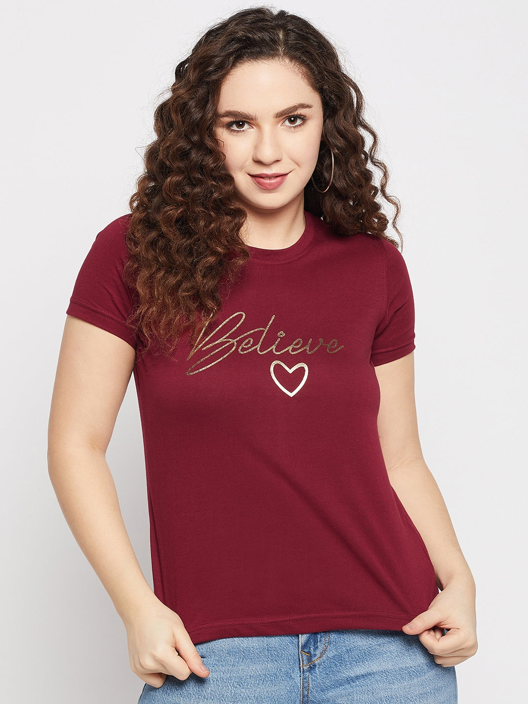 Maroon Round T-shirt