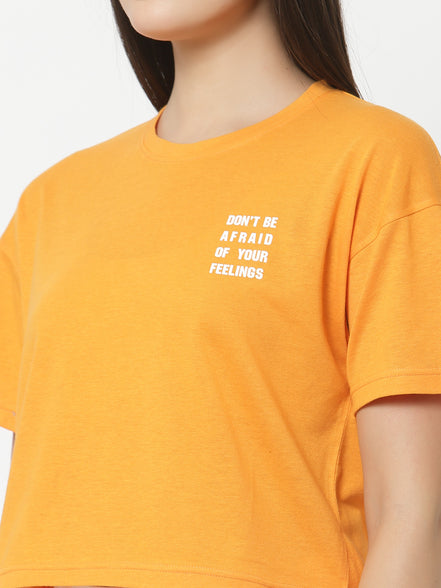 Orange Round Neck T-Shirt
