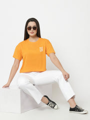 Orange Round Neck T-Shirt