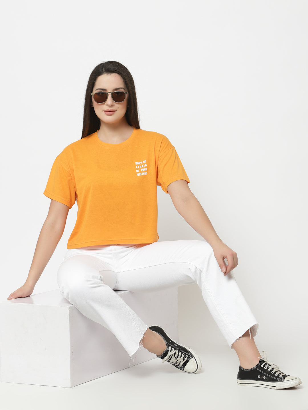 Orange Round Neck T-Shirt