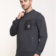 Anthra Grey Chest Logo Sweatshirt - clubyork