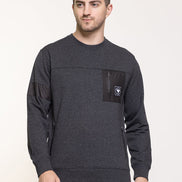 Anthra Grey Chest Logo Sweatshirt - clubyork
