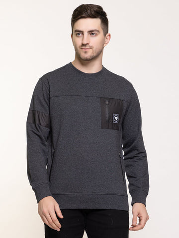 Anthra Grey Chest Logo Sweatshirt - clubyork