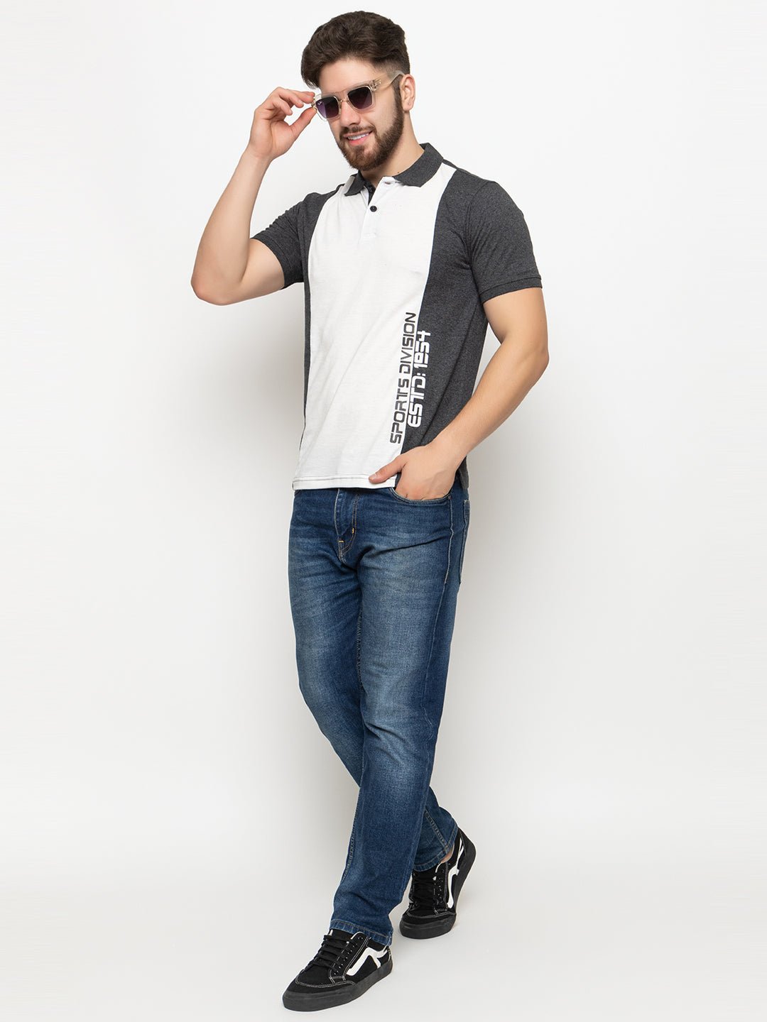Anthra Melange Polo T-Shirt - clubyork