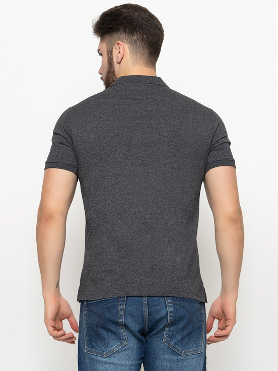 Anthra Melange Polo T-Shirt - clubyork