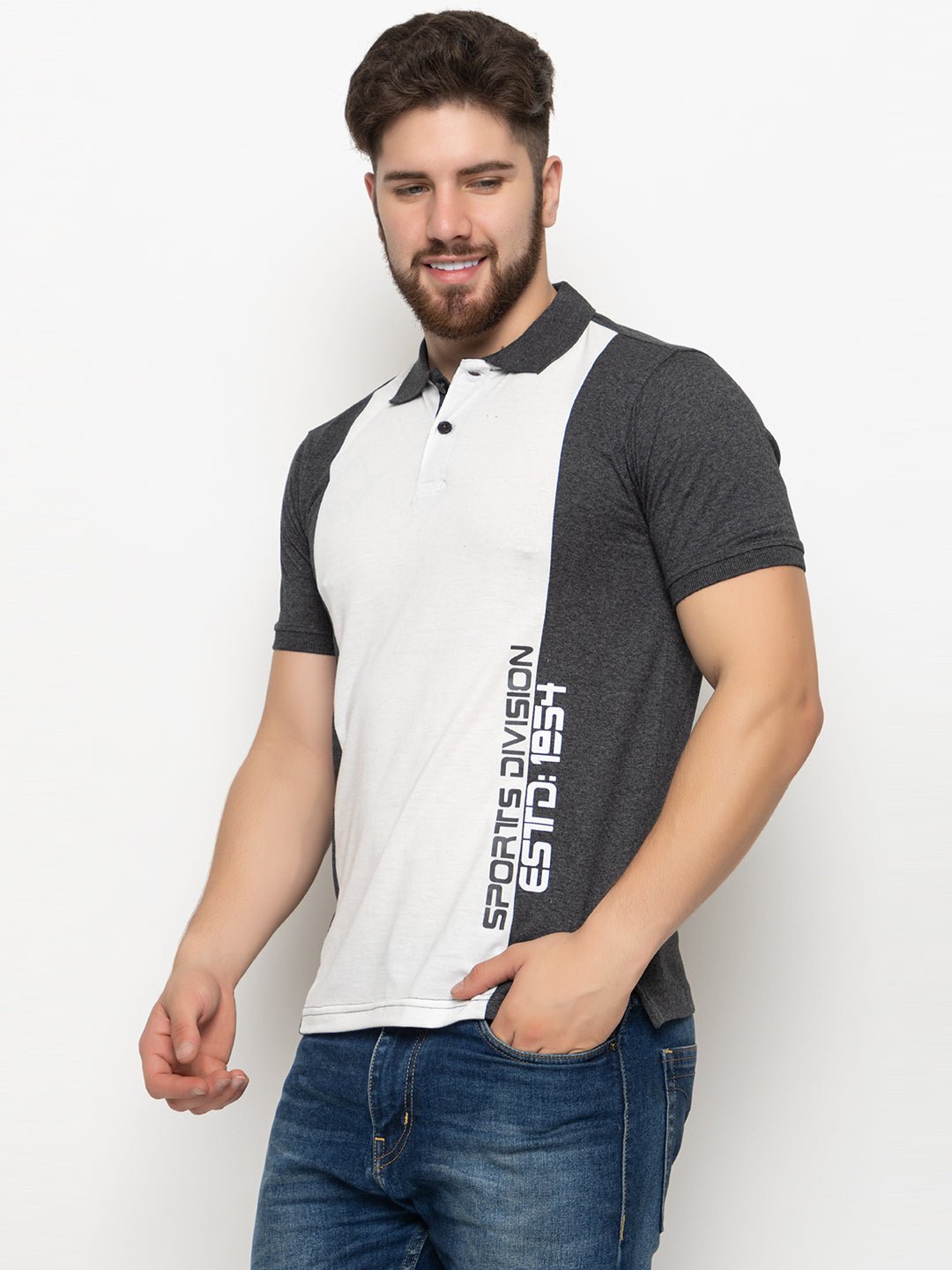 Anthra Melange Polo T-Shirt - clubyork