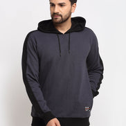 Black Colourblocked Hooded Sweatshirt - clubyork