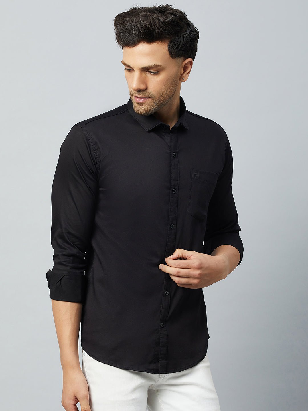 Black Full Sleeve Casual Shirt - clubyork