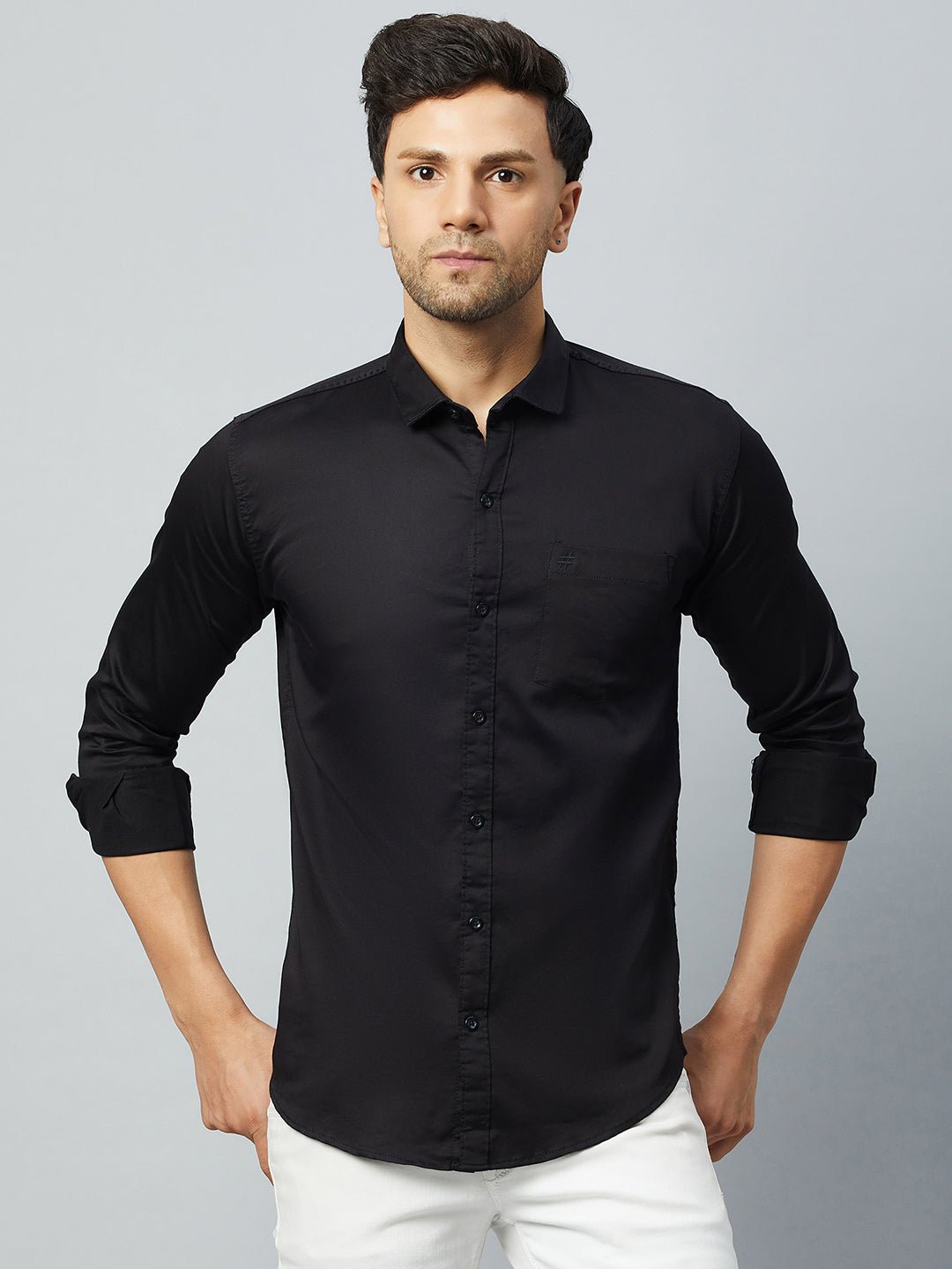 Black Full Sleeve Casual Shirt - clubyork