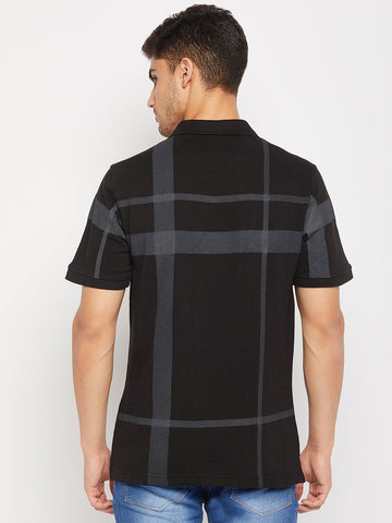 Black Polo Collar T-Shirt - clubyork