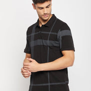 Black Polo Collar T-Shirt - clubyork