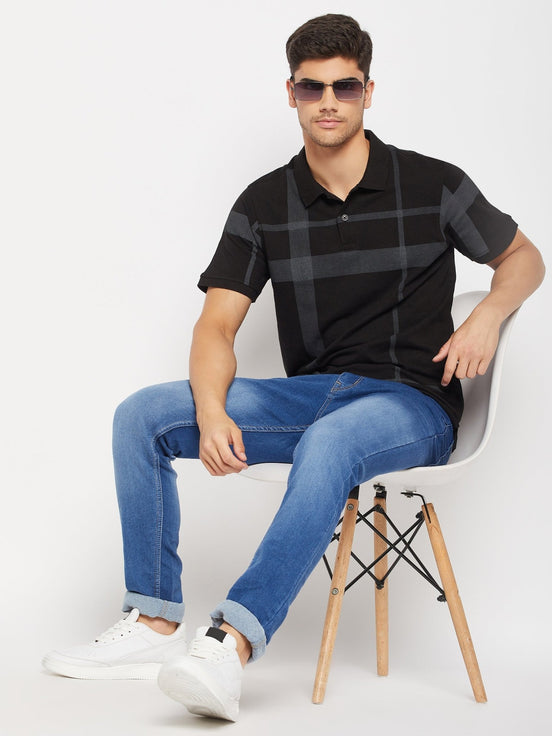 Black Polo Collar T-Shirt - clubyork