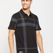 Black Polo Collar T-Shirt - clubyork