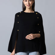 Black Round Neck Soild Sweater - clubyork