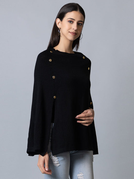 Black Round Neck Soild Sweater - clubyork