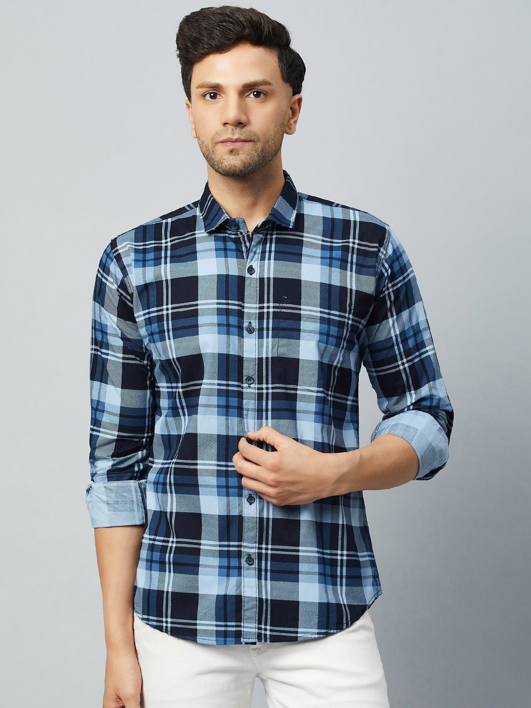 Blue Full Sleeve Casual Shirt - clubyork