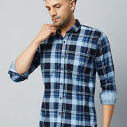 Blue Full Sleeve Casual Shirt - clubyork