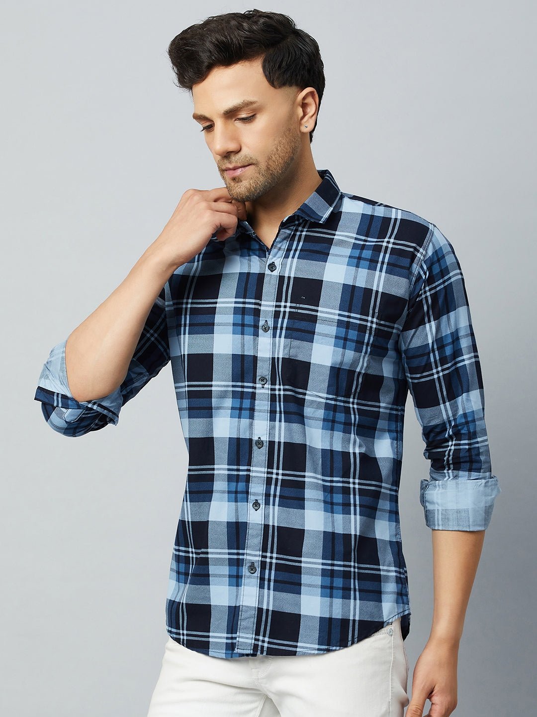 Blue Full Sleeve Casual Shirt - clubyork