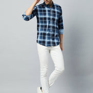 Blue Full Sleeve Casual Shirt - clubyork