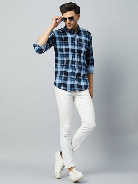 Blue Full Sleeve Casual Shirt - clubyork