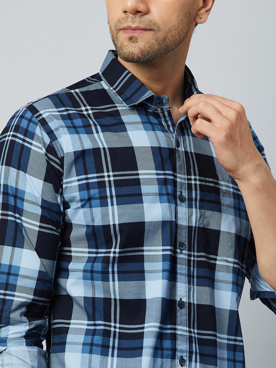 Blue Full Sleeve Casual Shirt - clubyork