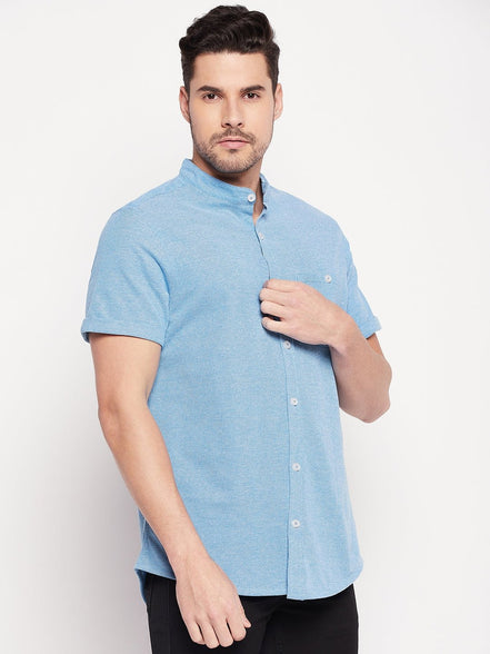 Blue Knitted Shirt - clubyork