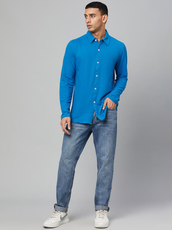 Blue Knitted Shirt - clubyork