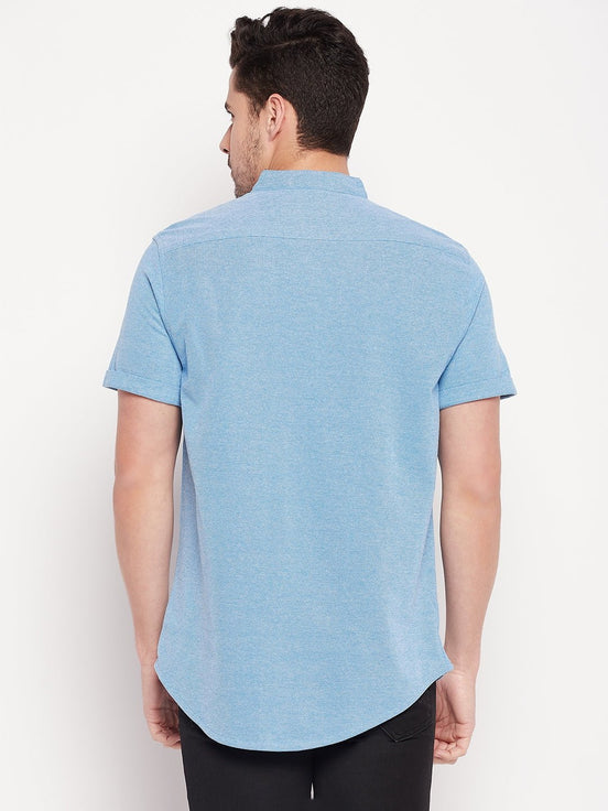 Blue Knitted Shirt - clubyork