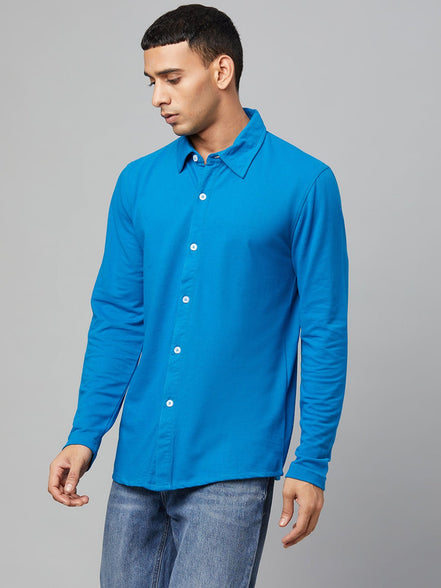 Blue Knitted Shirt - clubyork