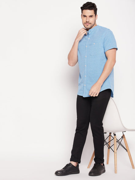 Blue Knitted Shirt - clubyork