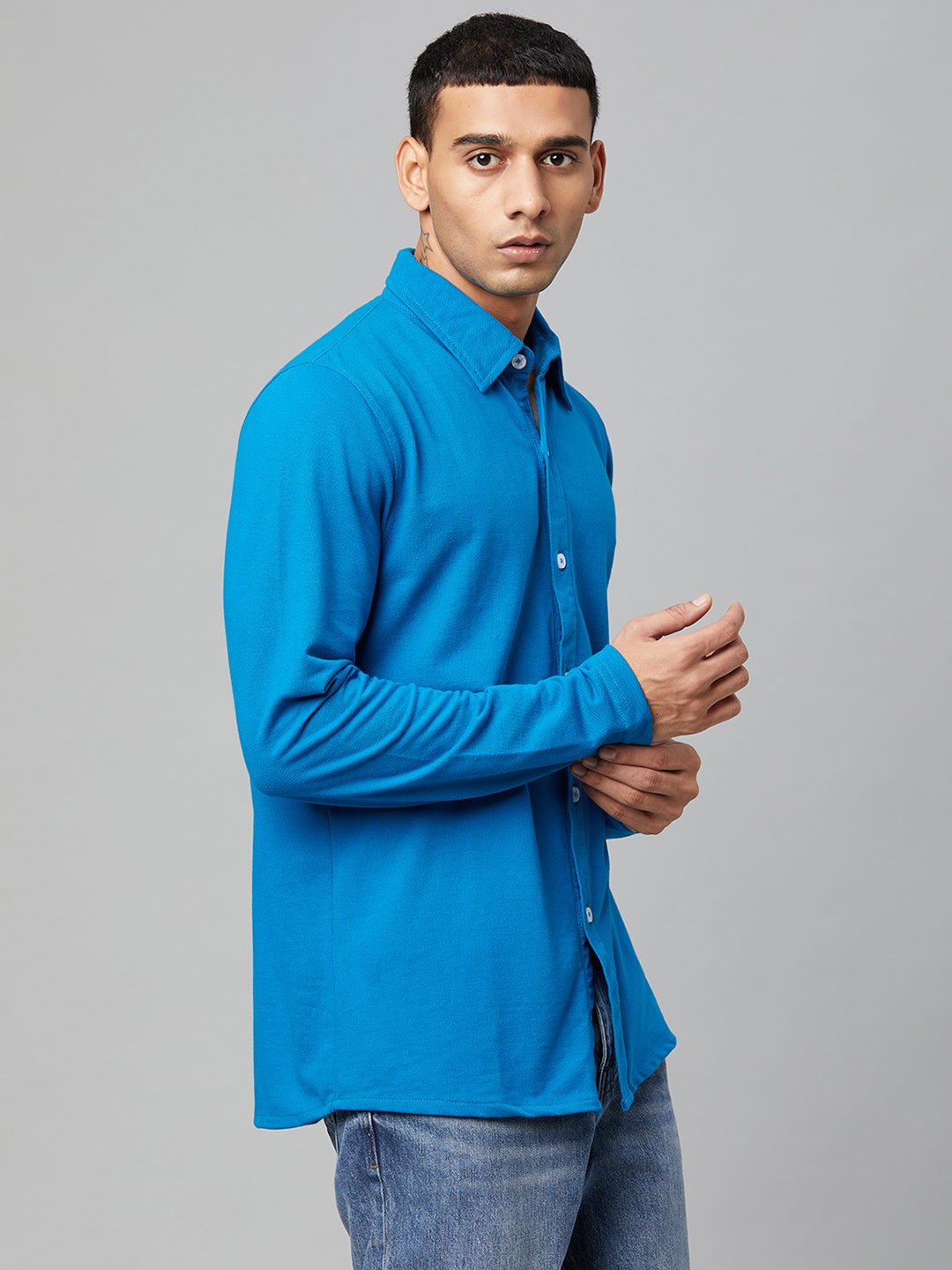 Blue Knitted Shirt - clubyork