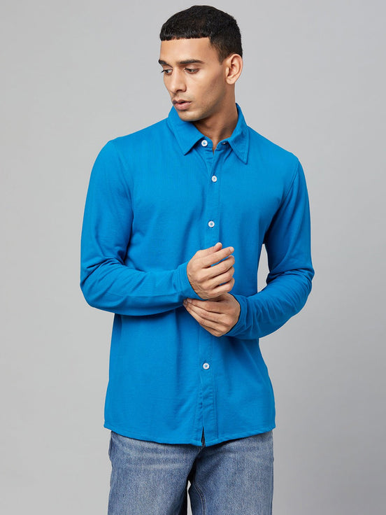 Blue Knitted Shirt - clubyork