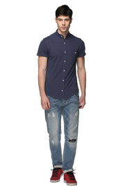 Blue Knitted Shirt