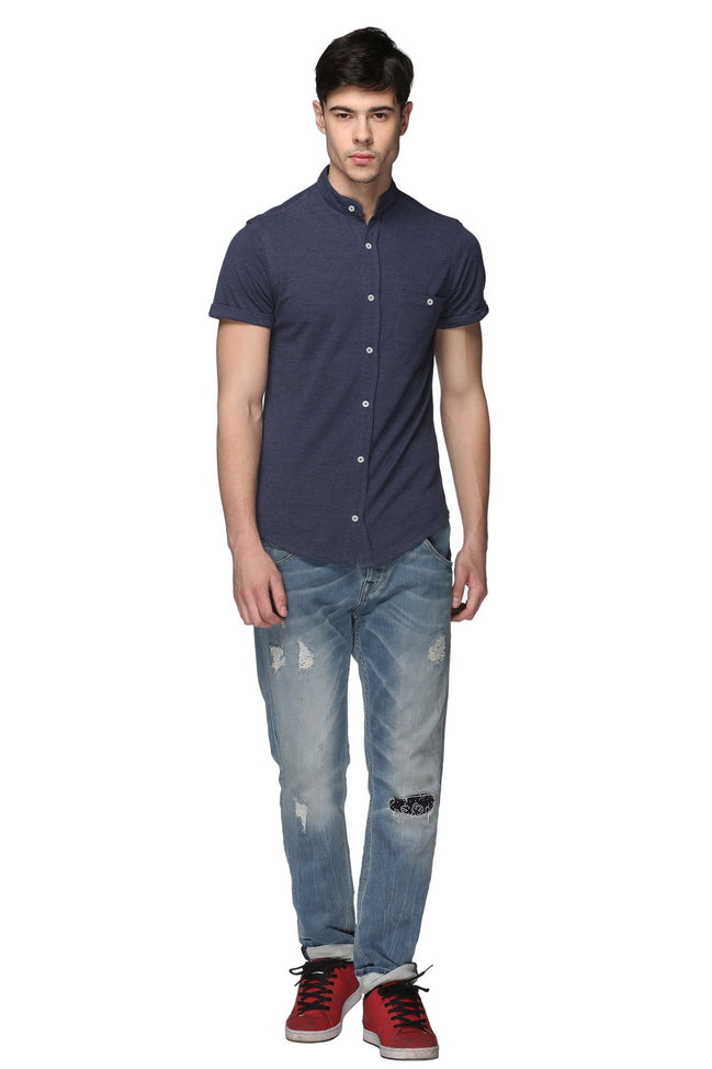 Blue Knitted Shirt - clubyork