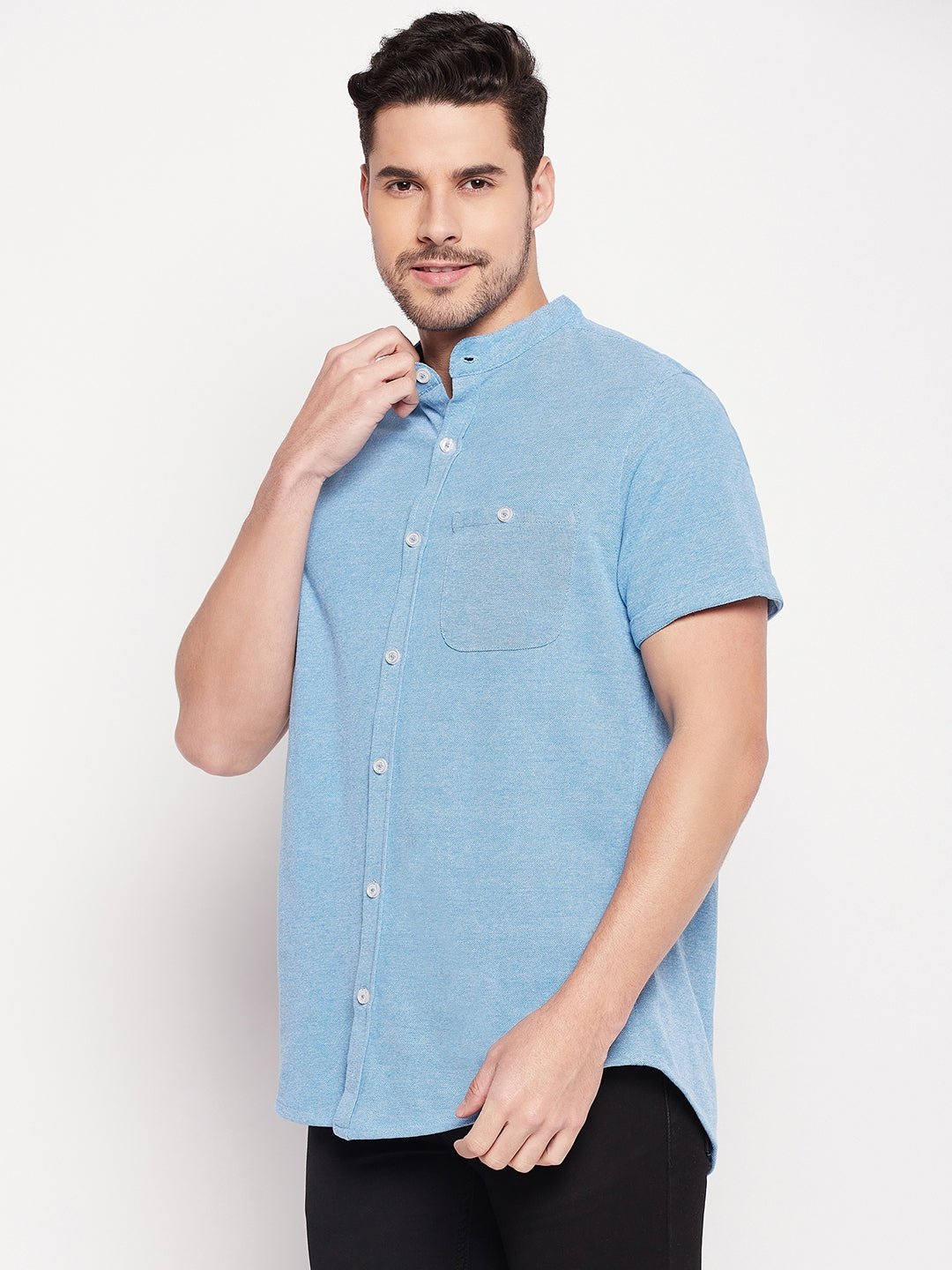 Blue Knitted Shirt - clubyork