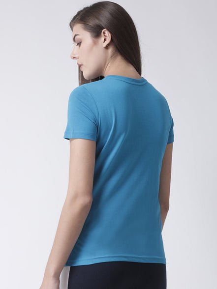 Blue Round Neck T-shirt - clubyork